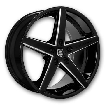 Lexani Wheels R-Four 20x10 Gloss Black/CNC Grooves  +45mm 74.1mm