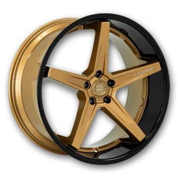 Lexani Wheels Savage 19x9.5 Bronze With Black Lip  +15mm 74.1mm
