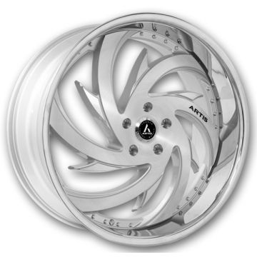 Lexani Wheels Spada 26x10 Silver Brushed Center SS lip 5x127 +0mm 74.1mm