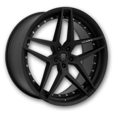 Lexani Wheels Spike 22x10.5 All Satin Black 5x115 +30mm 74.1mm
