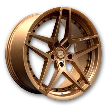 Lexani Wheels Spike 22x10.5 Satin Bronze 5x112 +47mm 74.1mm