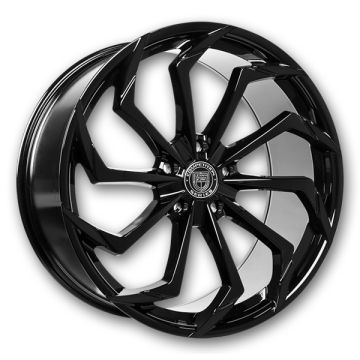 Lexani Wheels Static 20x10 Full Gloss Black 5x130 +35mm 74.1mm