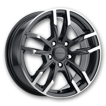 Liquid Metal Wheels Splice 18x9 Gloss Black w/ Machined Face 5x112 +42mm 73.1mm