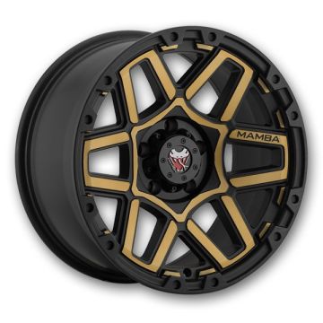 Mamba Wheels M23 20x9 Matte Black with Bronze Face 6x139.7 -12mm 106.1mm
