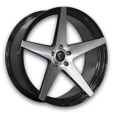 Marquee Wheels M1001 20x9 Black Machined 5x120 +33mm 72.56mm