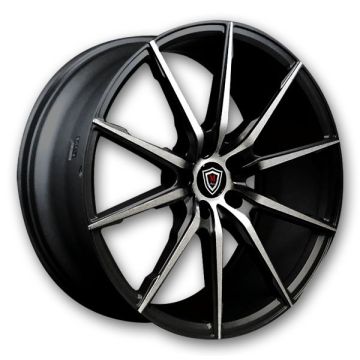 Marquee Wheels M1035 20x9 Black with Polished Face 5x112 +35mm 66.56mm