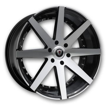 Marquee Wheels M3226 20x9 Black Machined 5x120 +33mm 74.1mm