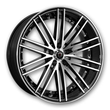 Marquee Wheels M3246 20x9 Gloss Black with Machined Face 5x120 +35mm 74.1mm