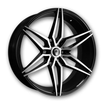 Marquee Wheels M3259 22x9.5 Gloss Black with Machined Face 6x135 +30mm 87.1mm