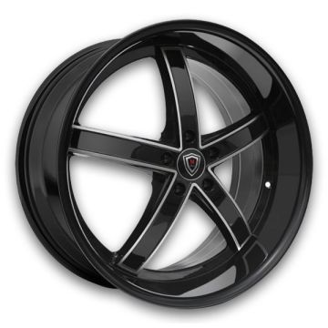 Marquee Wheels M5330 22x9 Gloss Black with Machined Face 5x114.3 +32mm 73.1mm