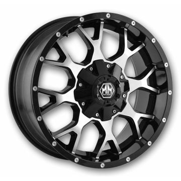 Mayhem Wheels 8015 Warrior 20x9 Black/Machined 8x170 +18mm 125.2mm