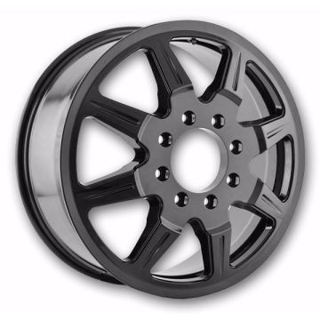 Mayhem Wheels 8101 Monstir Dually 22x8.25 Black - Front 8x200 +127mm 142mm