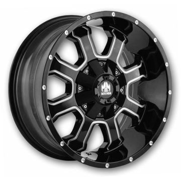 Mayhem Wheels 8103 Fierce 17x9 BLACK/MILLED 8x170 +18mm 125.2mm