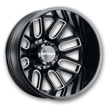 Mayhem Wheels 8107 Cogent Dually 20x8.25 Gloss Black - Rear 8x165.1 -192mm 121.3mm