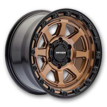 Mayhem Wheels 8306 Ridgeline 17x8.5 Satin Bronze/Black Lip 6x135 -6mm 87.1mm