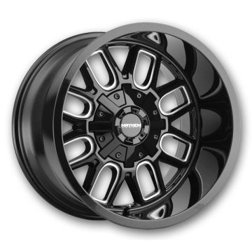 Mayhem Wheels 8107 Cogent 17x9 Black/Milled Spokes 5x127/5x139.7 -12mm 87.1mm