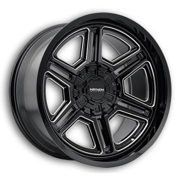 Mayhem Wheels 8117 Hermosa 20x10 Black Milled 8x165.1 -25mm 130.8mm