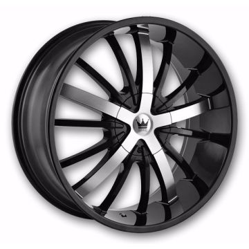 Mazzi Wheels 364 Essence 22x9.5 Black with Machined Face 5x127/5x139.7 +18mm 87mm