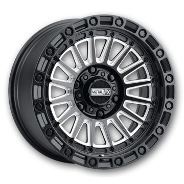 MetalFX Wheels Rouge Truck 17x8.5 Satin Black Contrast Cut 5x127 0mm 71.5mm