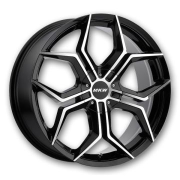 MKW Wheels M121 18x8 Gloss Black Machined 5x112/5x114.3 40mm 73mm