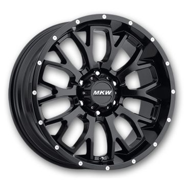 MKW Offroad Wheels M95 6lug 18x9 Satin Black 6x139.7 +10mm 106.1mm