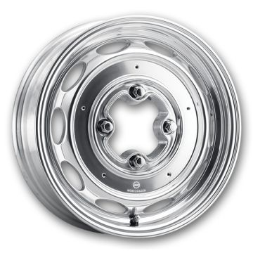 Mobel Wagen Wheels 430P Interceptor 15x4.5 Polished 4x130 +25mm 85.85mm