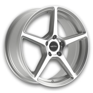 Motiv Wheels 433 Blade 18x7.5 Gloss Silver Machined Face 5x108 +40mm 73.1mm