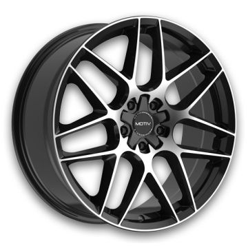 Motiv Wheels 435 Foil 20x8.5 Gloss Black Machined Face 5x112 +56mm 73.1mm