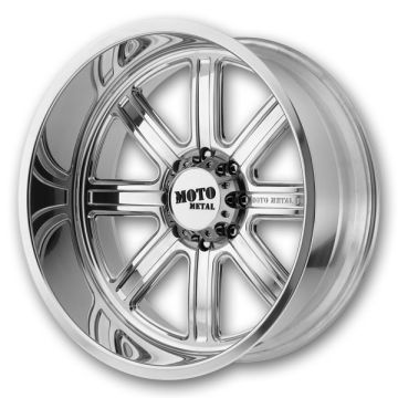 Moto Metal Wheels MO401 22x12 Polished 8x170 -44mm 125.5mm