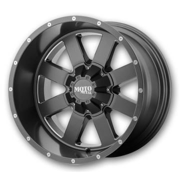 Moto Metal Wheels MO962 18x10 Satin Gray Milled 6x139.7 -24mm 106.1mm