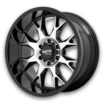 Moto Metal Wheels MO806 22x12 Gloss Black Machined 6x135 -44mm 87.1mm