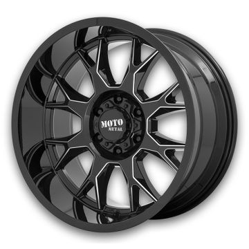 Moto Metal Wheels MO806 20x9 Gloss Black Milled 5x127 +0mm 71.5mm