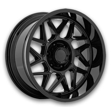 Moto Metal Wheels Turbine 20x9 Gloss Black 6x139.7 20mm 106.1mm