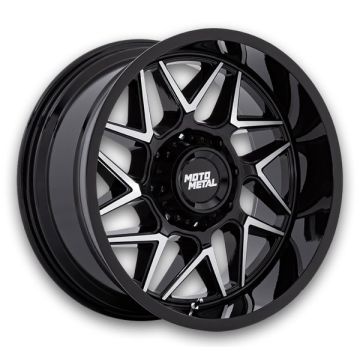 Moto Metal Wheels Turbine 20x9 Gloss Black w/ Machined Face 5x127 1mm 71.5mm