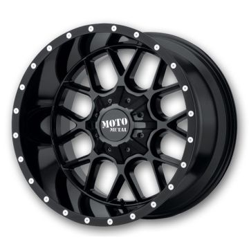 Moto Metal Wheels Siege 20x10 Gloss Black 5x127/5x139.7 -18mm 78.3mm