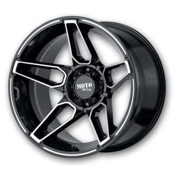Moto Metal Wheels Fang 20x8.25 Gloss Black Machined 8x210 +127mm 154.3mm