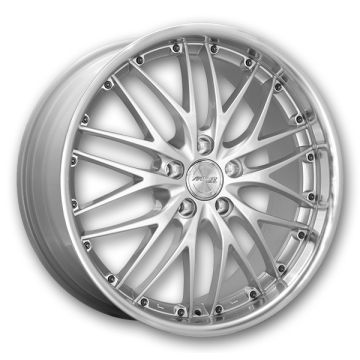 MRR Wheels GT1 19x8.5 Hyper Silver Machine Lip 5x108 +35mm 73.1mm