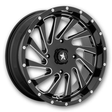 MSA Offroad Wheels Blade 18x7 Gloss Black Milled 4x110 +0mm 86mm