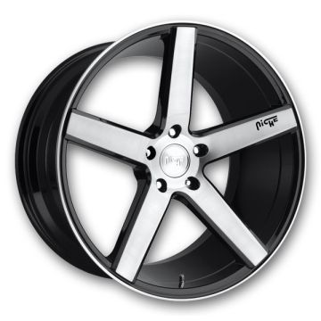 Niche Wheels Milan 20x8.5 Gloss Black Brushed 5x112 +34mm 66.56mm