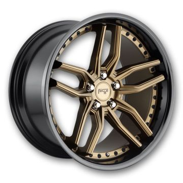 Niche Wheels Methos 20x9 Matte Bronze Black Bead Ring 5x120 +35mm 72.5mm