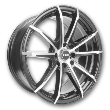 NS Tuner Wheels NS1602 15x6.5 Gloss Black Machined 4x100/4x114.3 +38mm 73.1mm