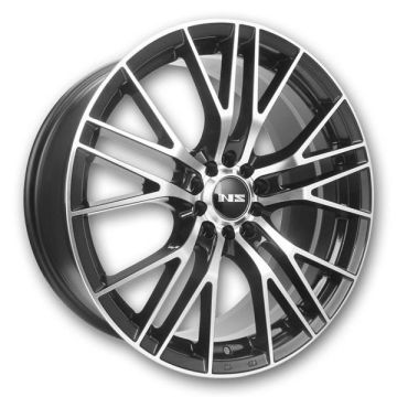 NS Tuner Wheels NS1604 17x7.5 Gloss Black Machined 5x100/5x114.3 +38mm 73.1mm