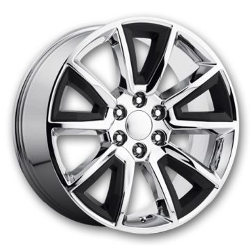 Performance Replicas Wheels PR168 22x9 Chrome With Matte Black Accents 6x139.7 +24mm 78.1mm