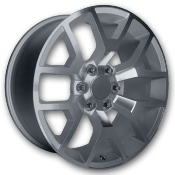 Performance Replicas Wheels PR169 20x9 Silver with Machined Spokes 6x139.7 +27mm 78.3mm