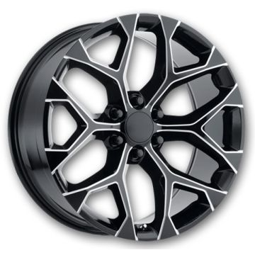 Performance Replicas Wheels PR176 20x9 Gloss Black Milled 6x139.7 +24mm 78.1mm