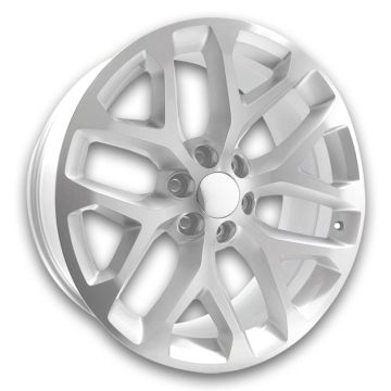 Performance Replicas Wheels PR177 22x9 Silver Machined 6x139.7 +24mm 78.1mm