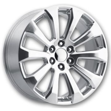 Performance Replicas Wheels PR204 22x9 Polished with Clear Coat 6x139.7 +28mm 78.1mm