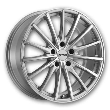 Petrol Wheels P3A 19x8 Silver w/ Machined Cut Face 5x112 +32mm 72.1mm