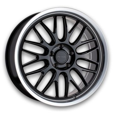 Petrol Wheels P4C 16x7 Gloss Black w/ Machined Cut Lip 5x115 +40mm 76.1mm