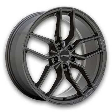 Petrol Wheels P5C 17x8 Gloss Gunmetal 5x114.3 +40mm 76.1mm